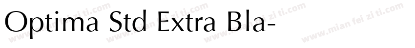 Optima Std Extra Bla字体转换
